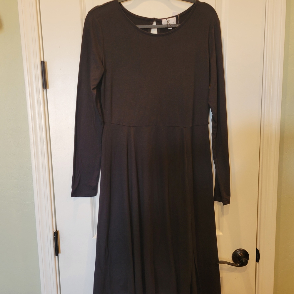 Elegant Black Long Sleeve Dress